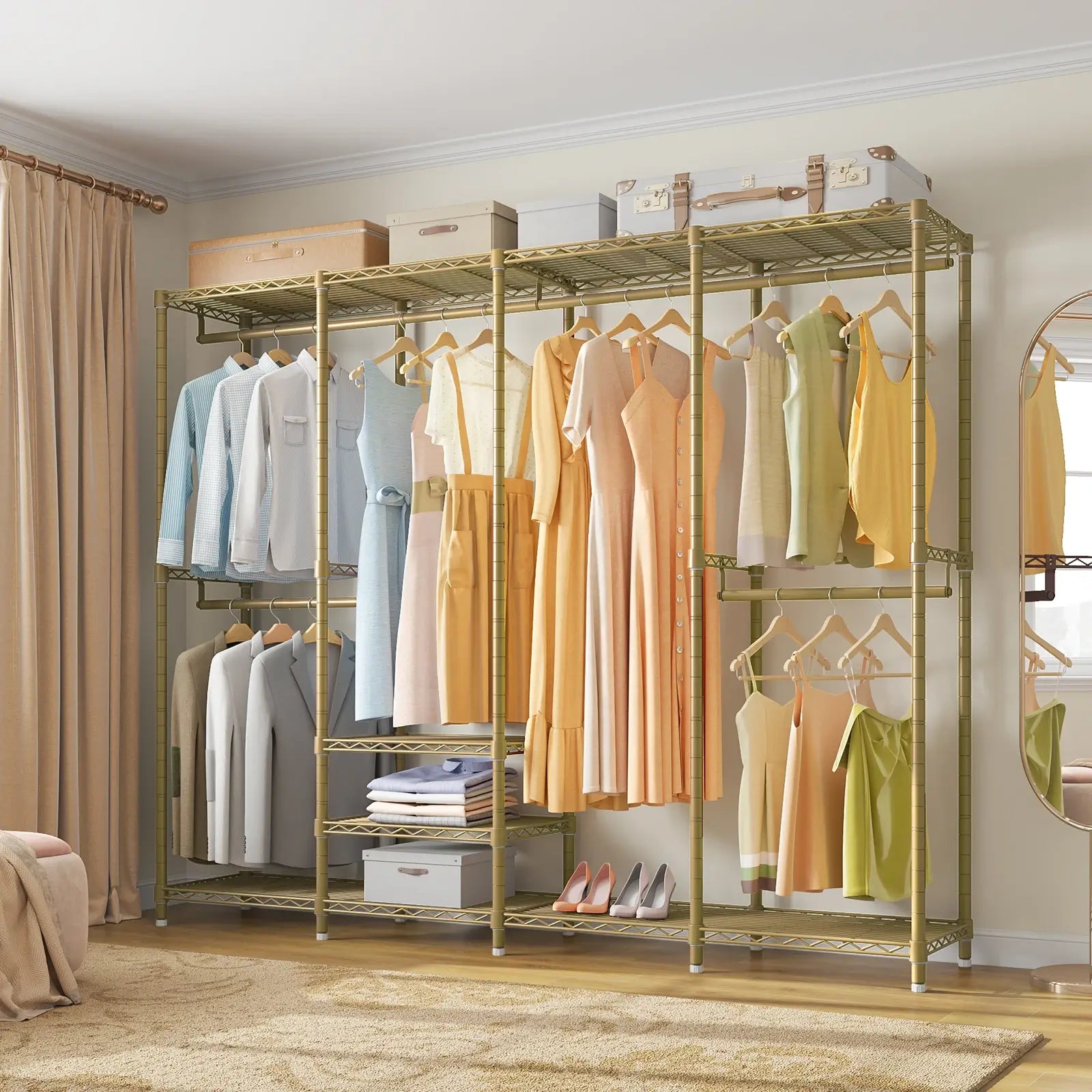 VIPEK V40 Clothes Rack, Gold