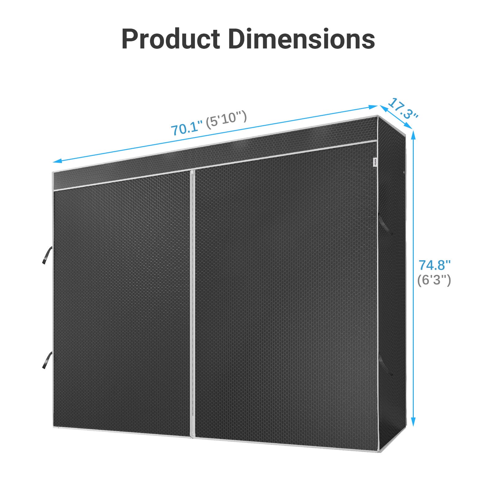 VIPEK Cover for V5, V5i, V5L, V10 Medium, S3 Clothes Rack - Large/ Black