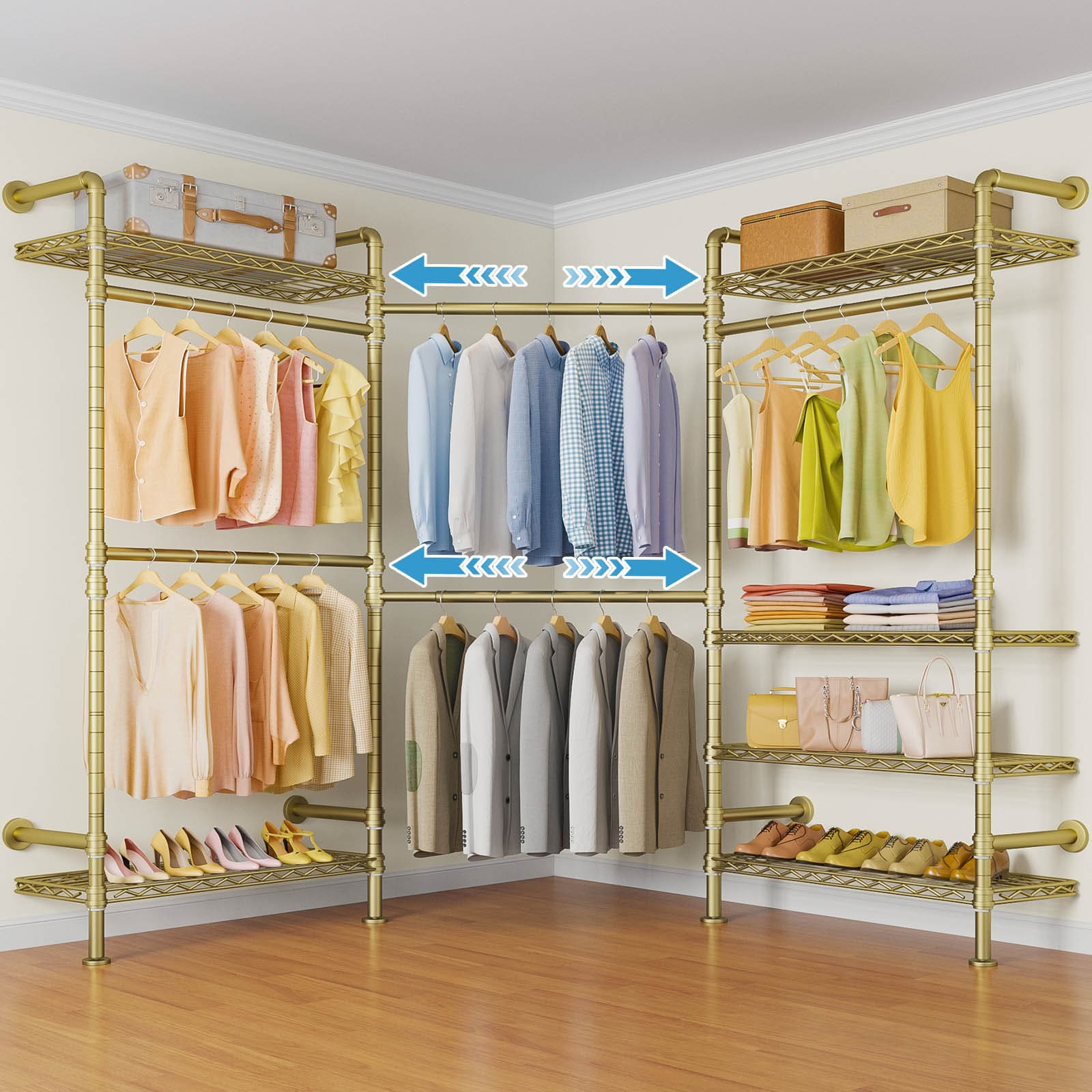 Timate L3 Wall Mounted Expandable Clothes Rack