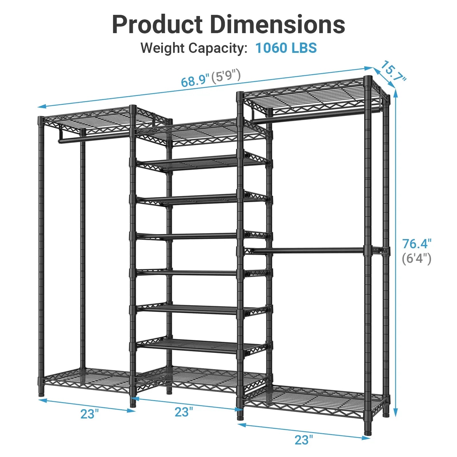 VIPEK S3 Clothes Rack with Shoe Storage