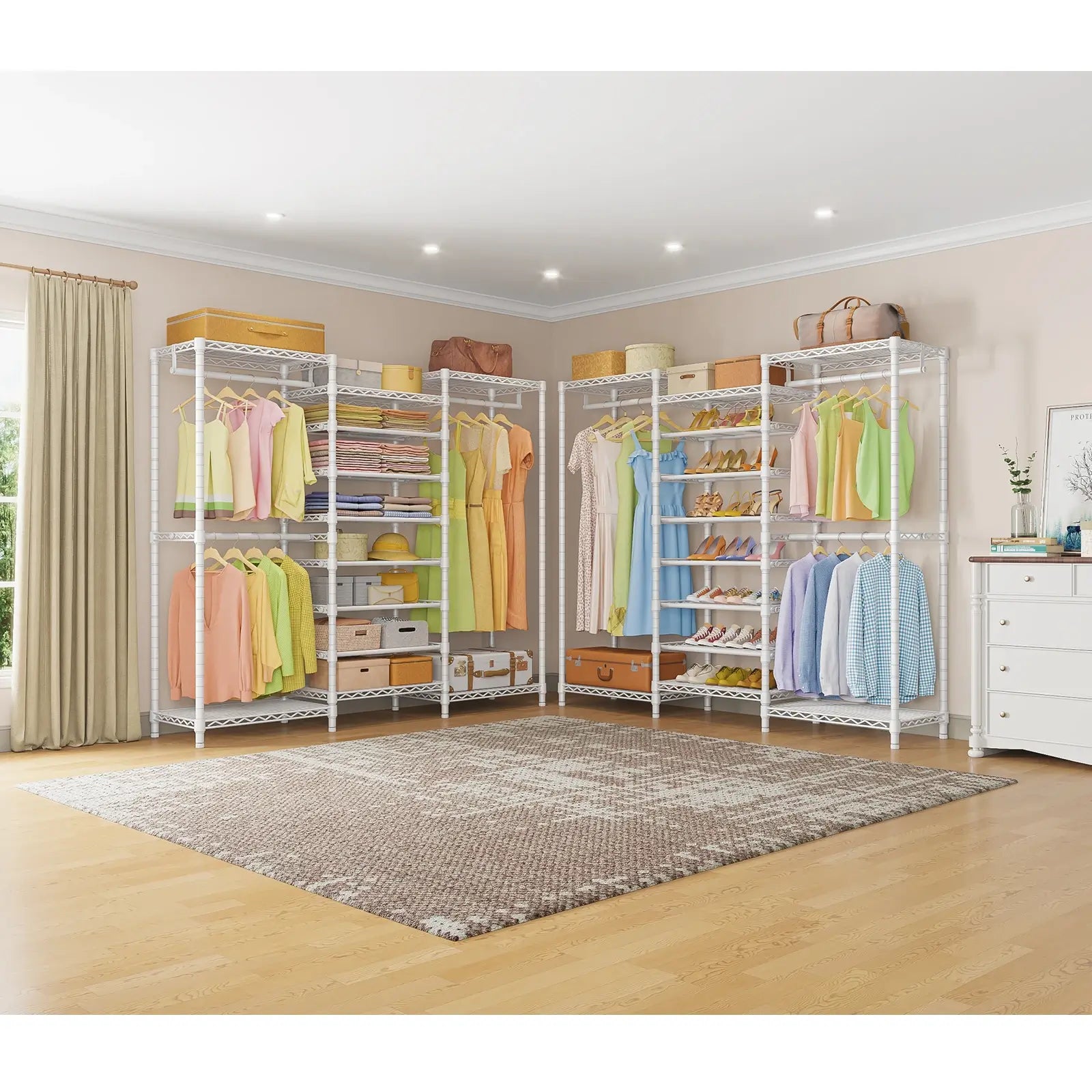 VIPEK S3 Clothes Rack with Shoe Storage, White