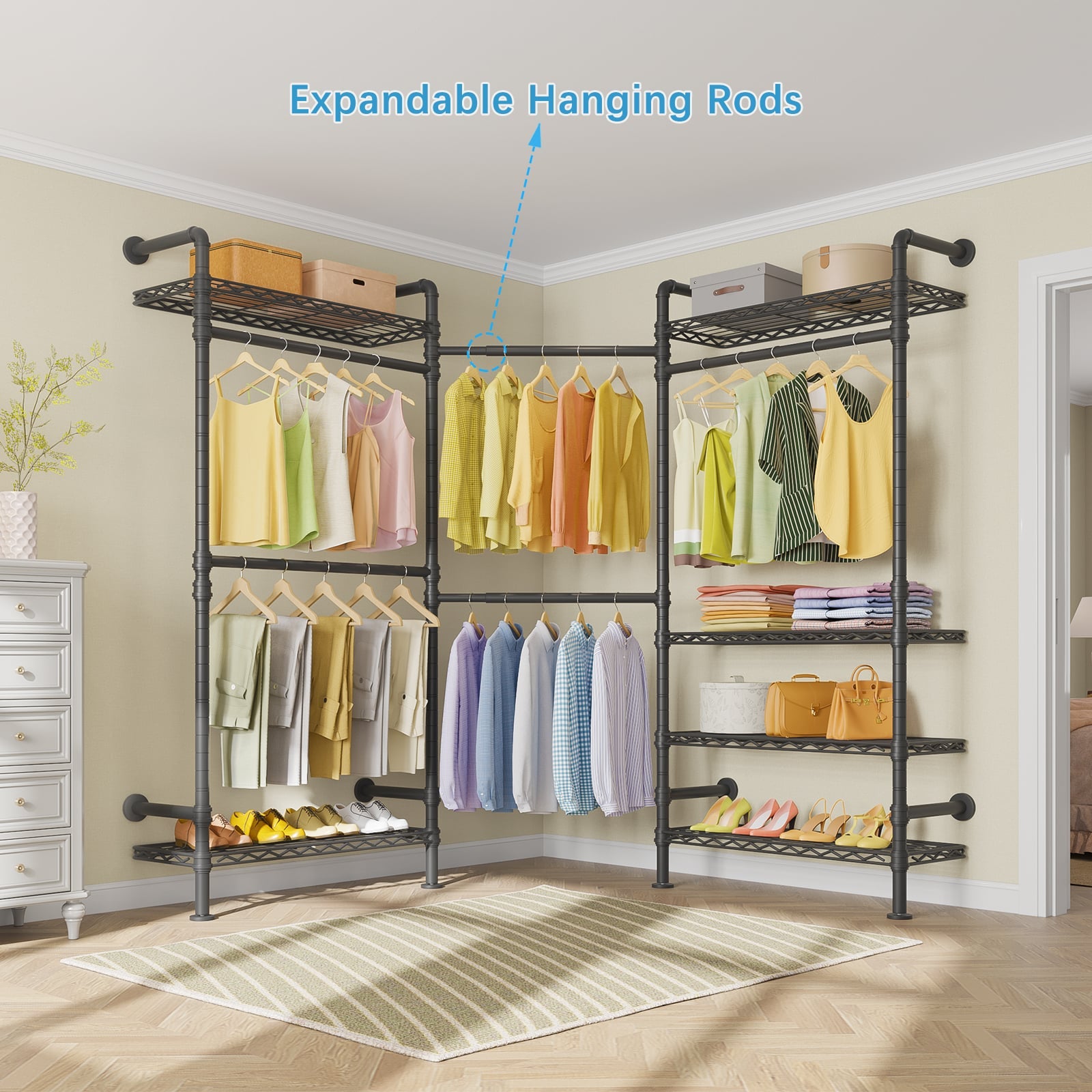 Timate F3 Wall Mounted Expandable Clothes Rack