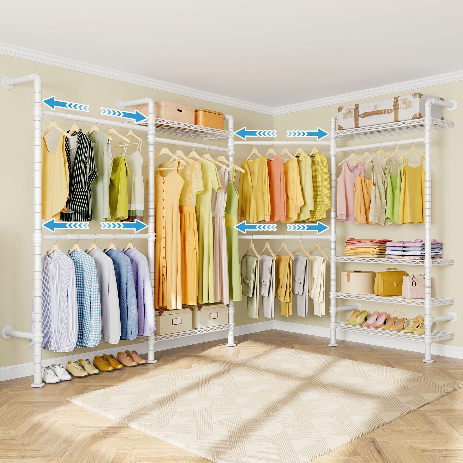 Timate L4 Wall Mounted Expandable Clothes Rack