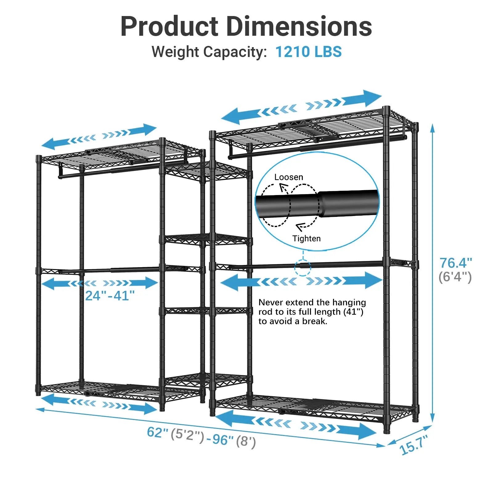 VIPEK X3 Expandable Clothes Rack