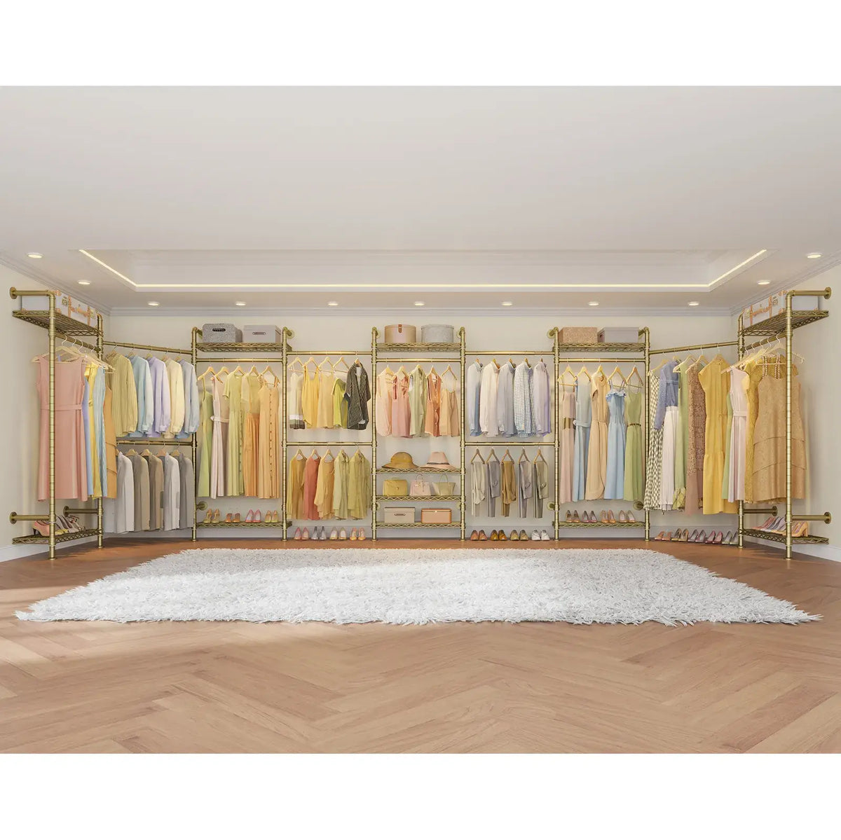 Timate U4 Wall Mounted Expandable Clothes Rack, Gold