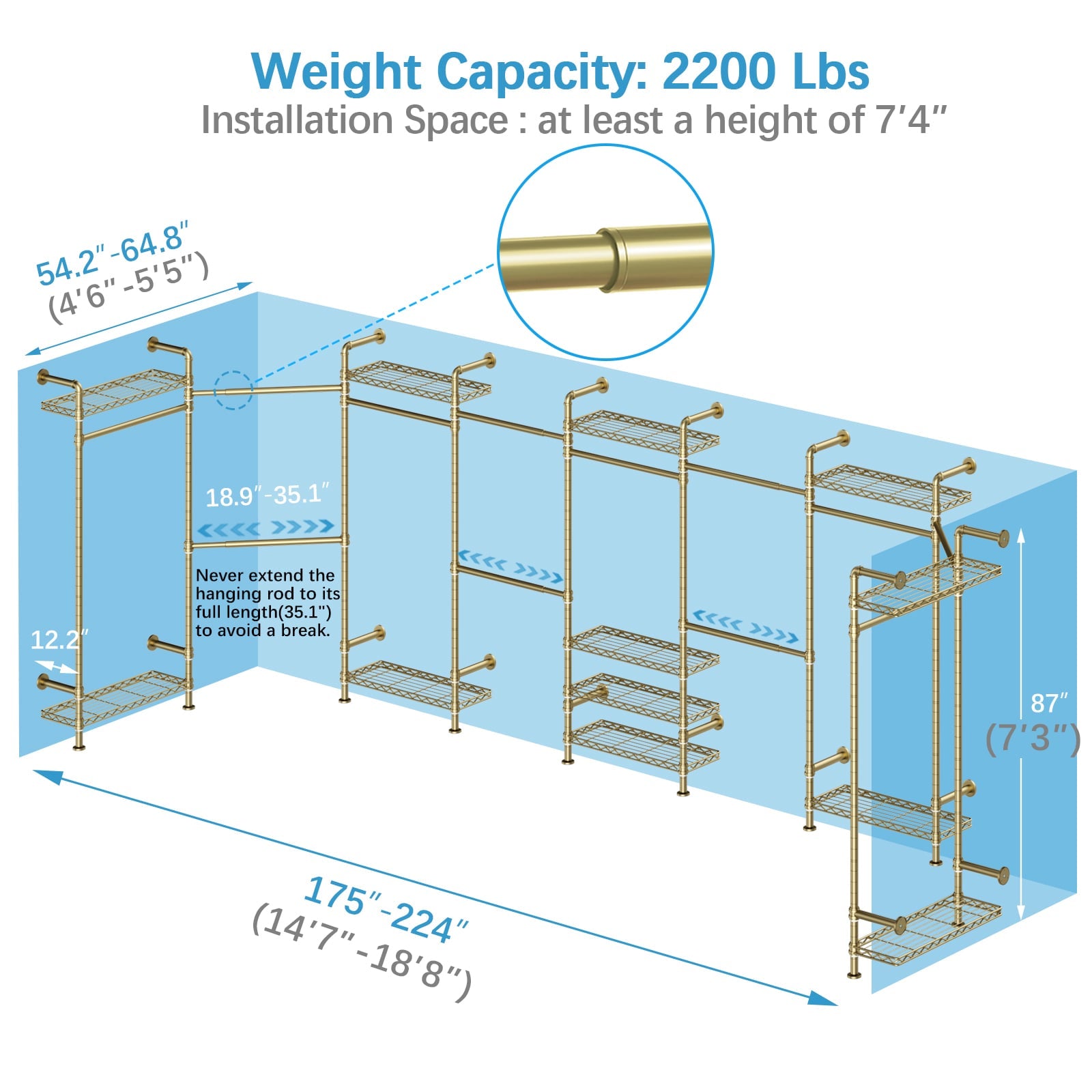Timate U4 Wall Mounted Expandable Clothes Rack