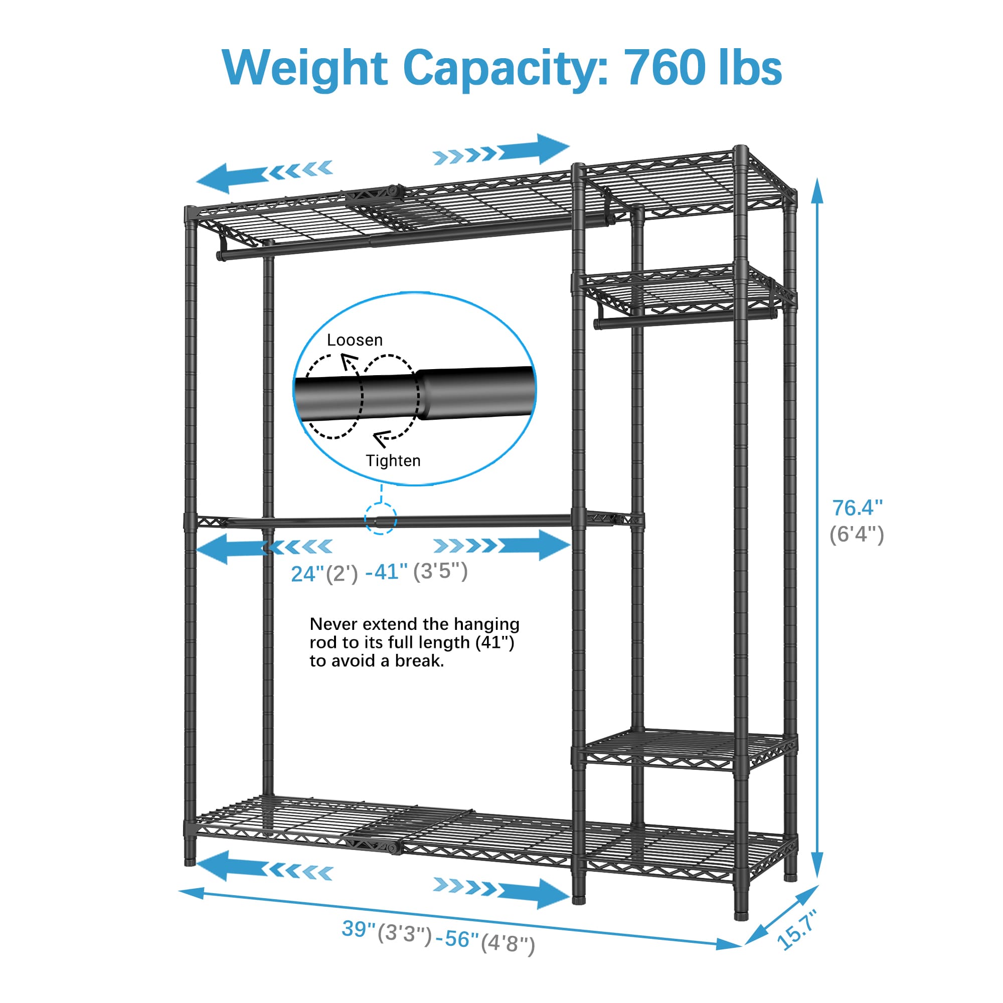 VIPEK X2 Expandable Clothes Rack