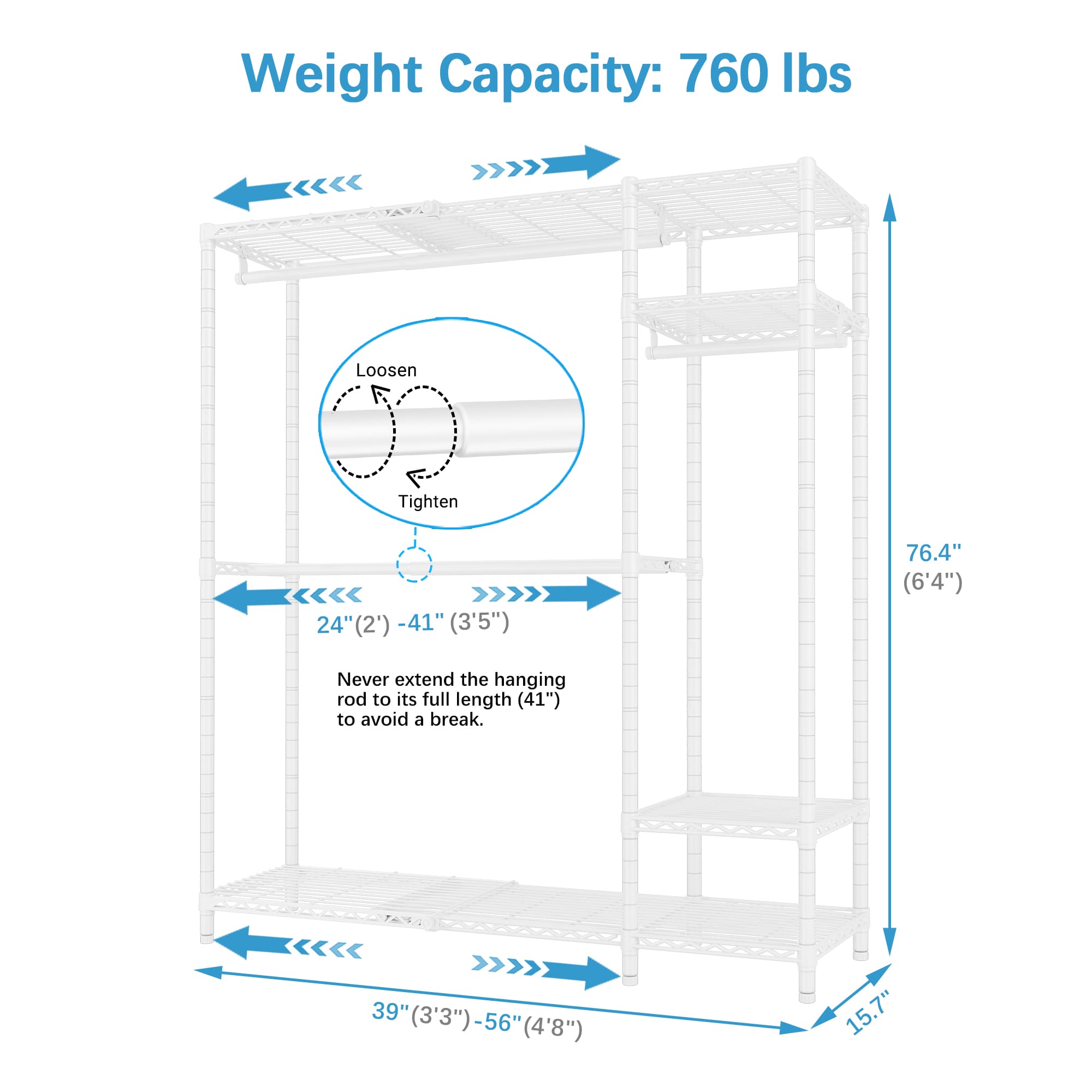 VIPEK X2 Expandable Clothes Rack