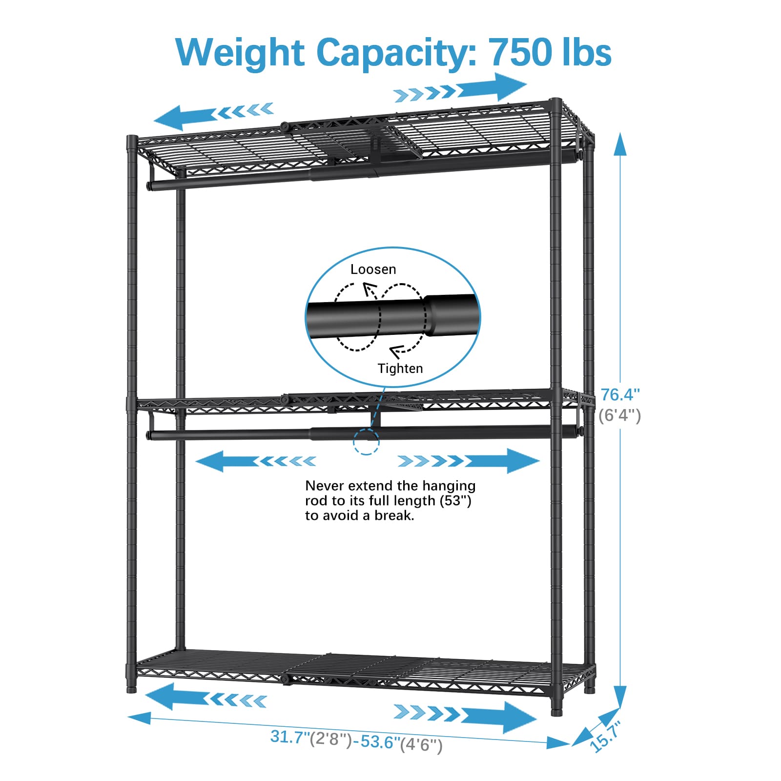 VIPEK X1 Expandable Clothes Rack