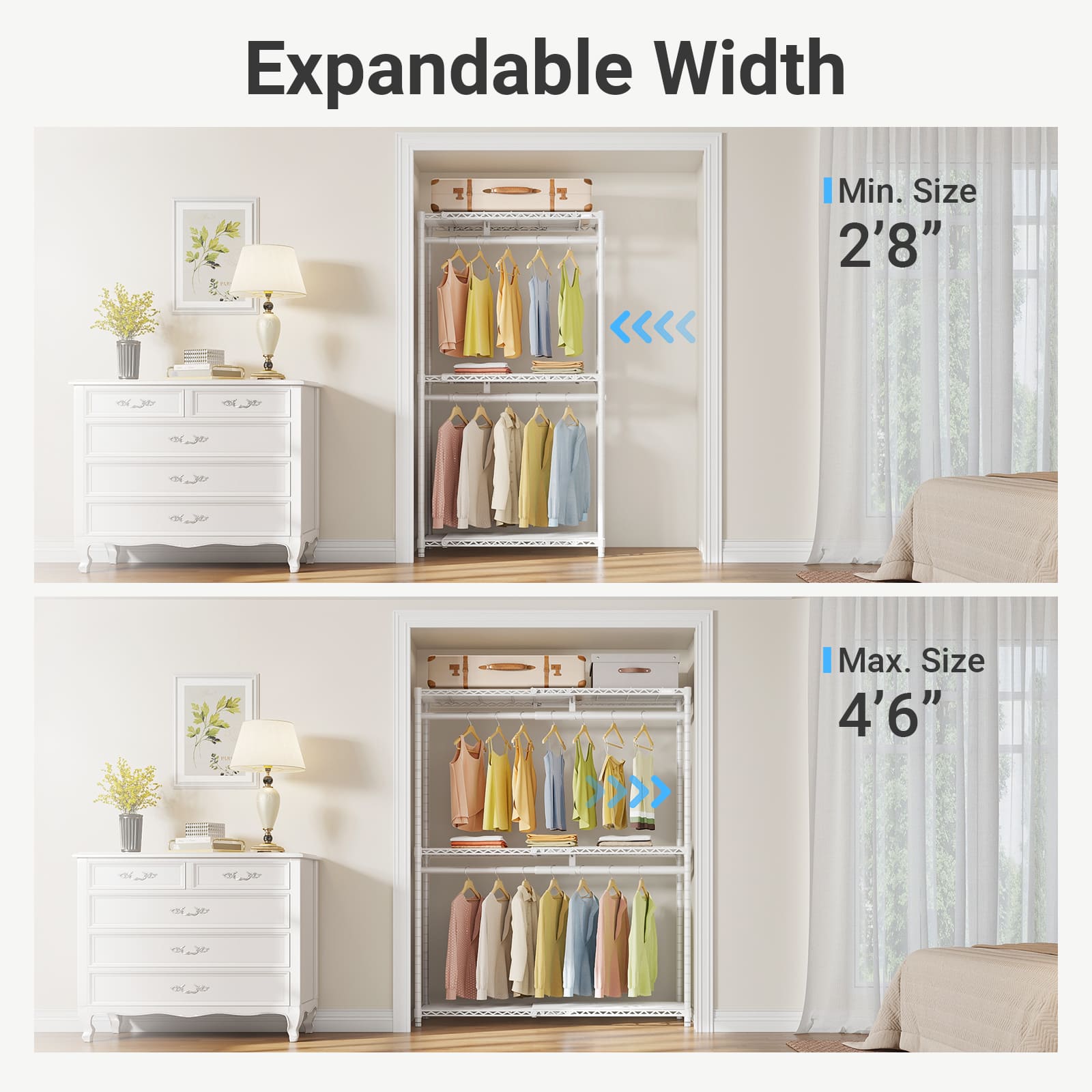 VIPEK X1 Plus Expandable Clothes Rack - White