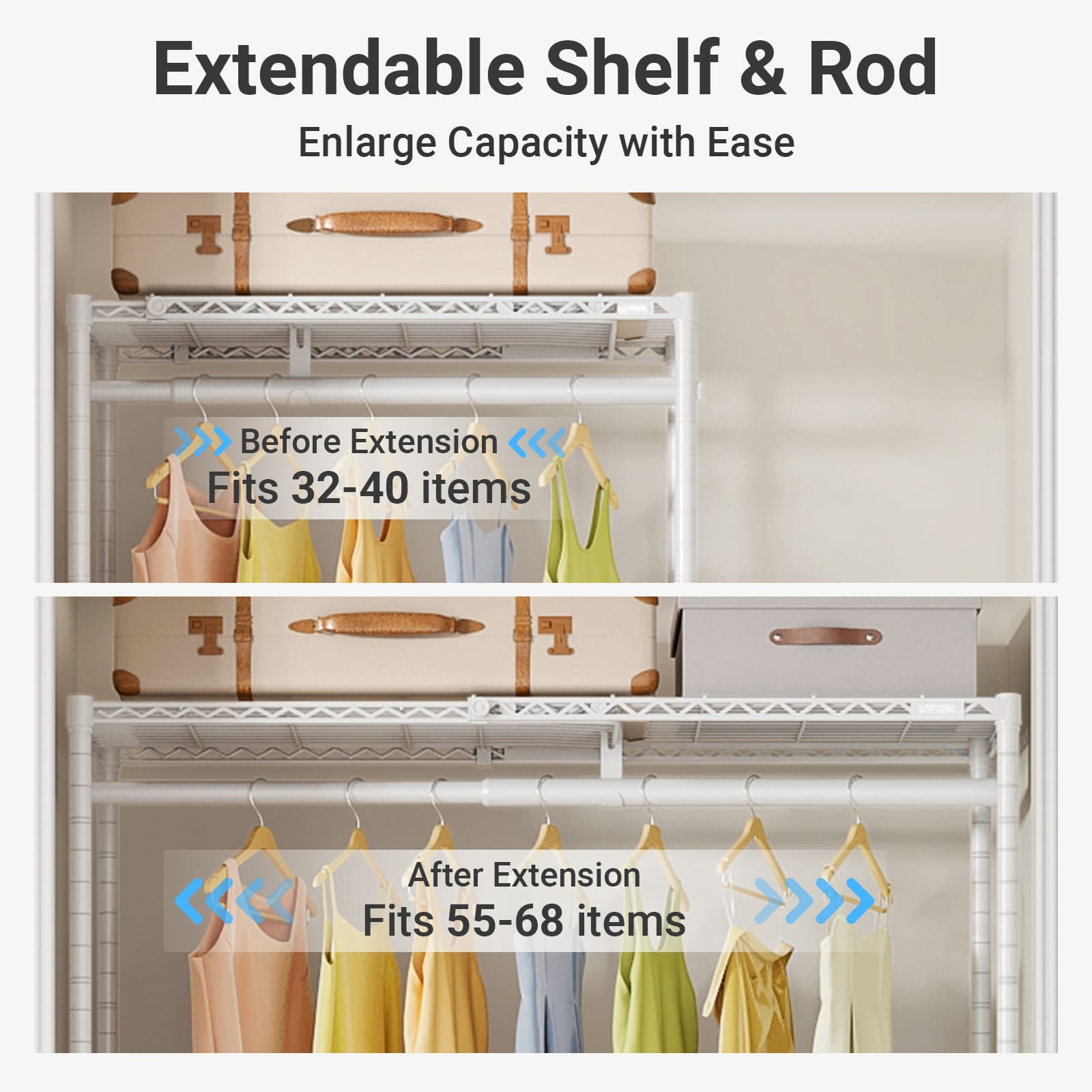 VIPEK X1 Plus Expandable Clothes Rack - White