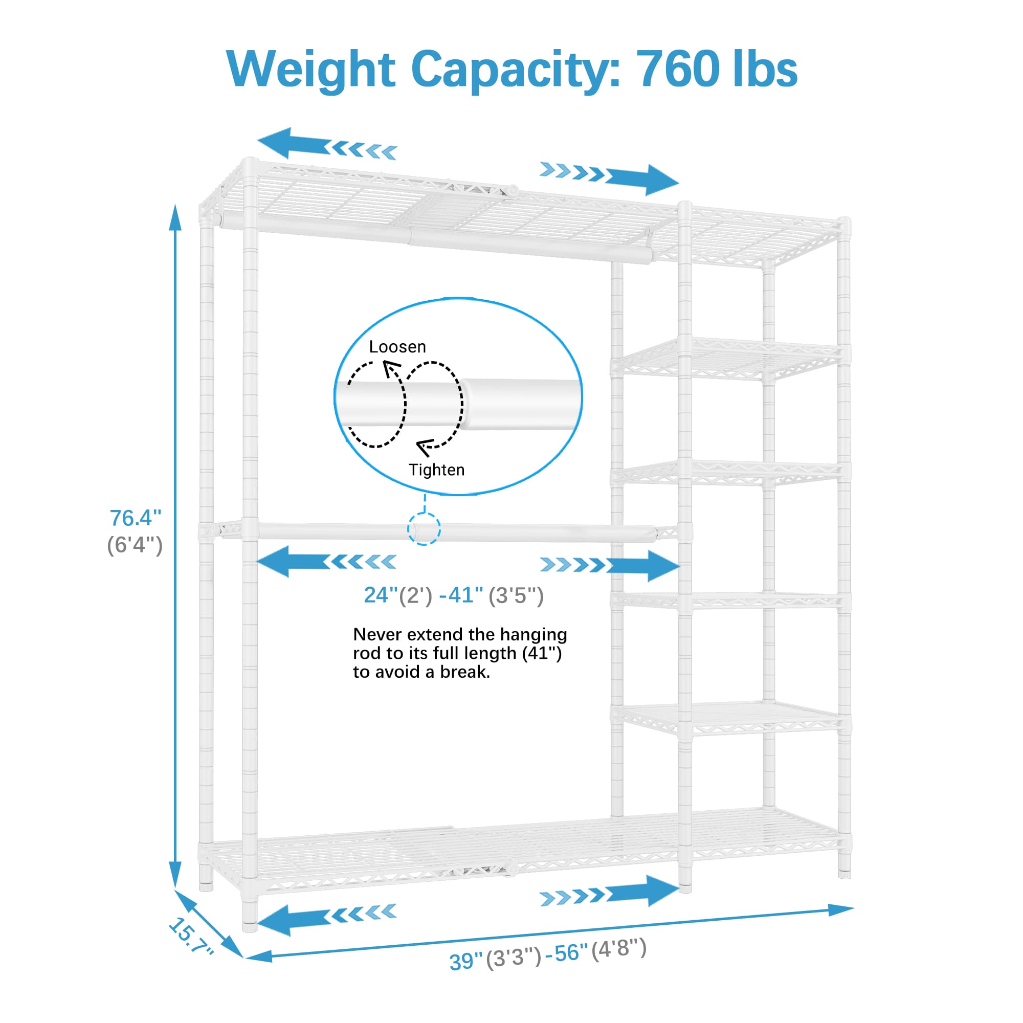 VIPEK X2 Expandable Clothes Rack