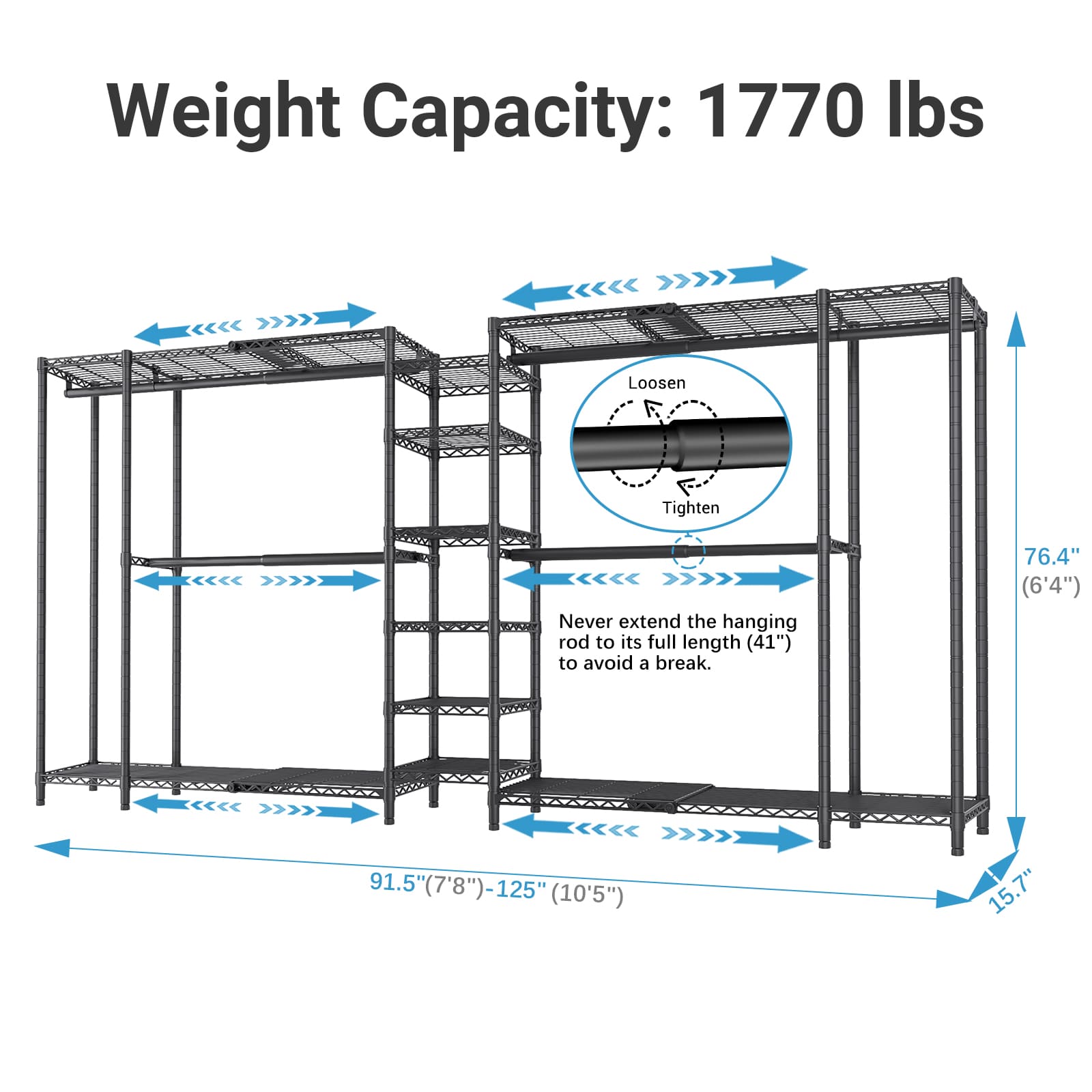 VIPEK X5 Expandable Clothes Rack