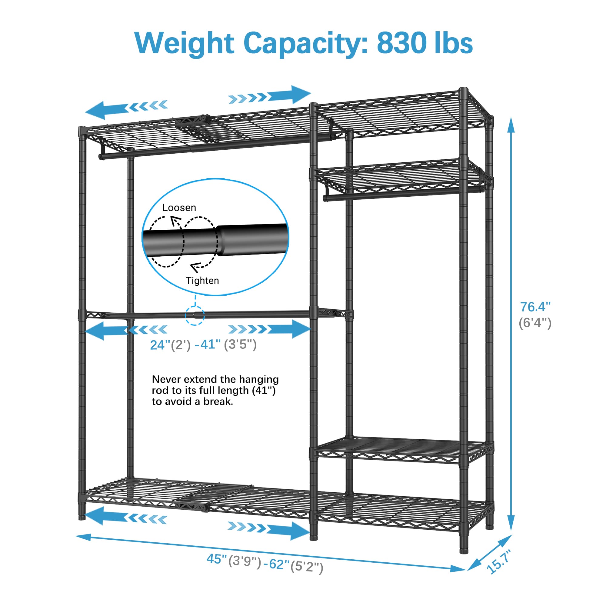 VIPEK X20 Expandable Clothes Rack