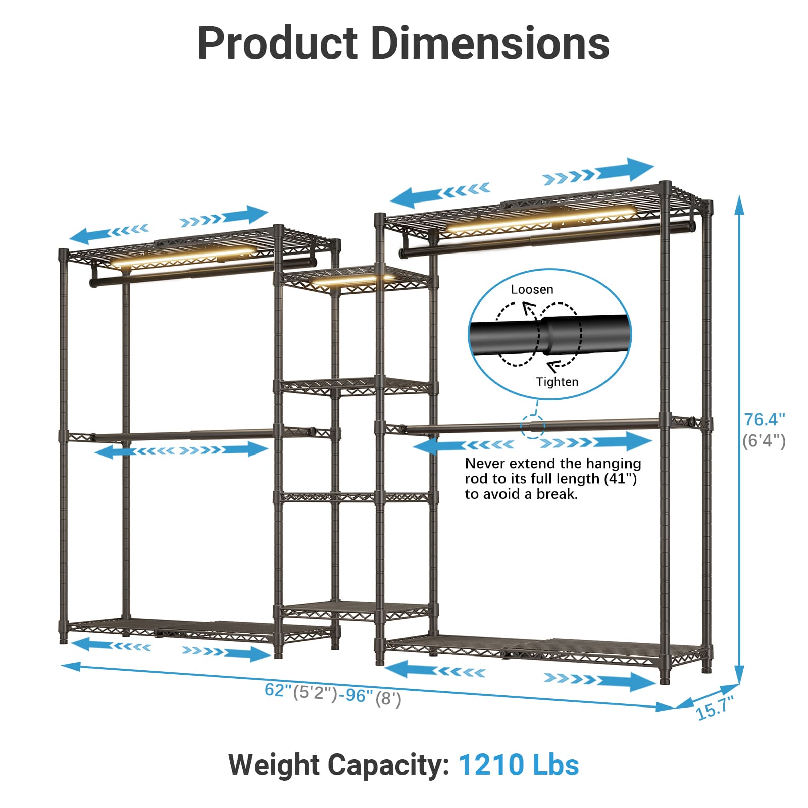 VIPEK X3 Expandable Clothes Rack
