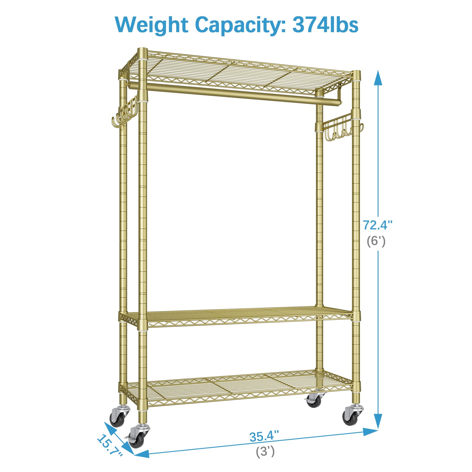 VIPEK R1 Rolling Clothes Rack