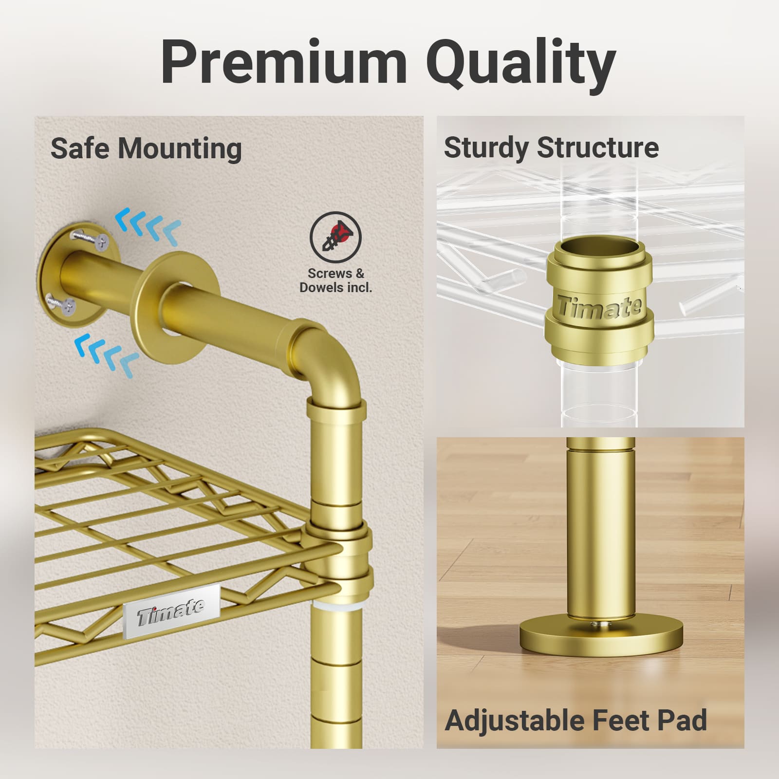 Timate U5 Wall Mounted Expandable Clothes Rack