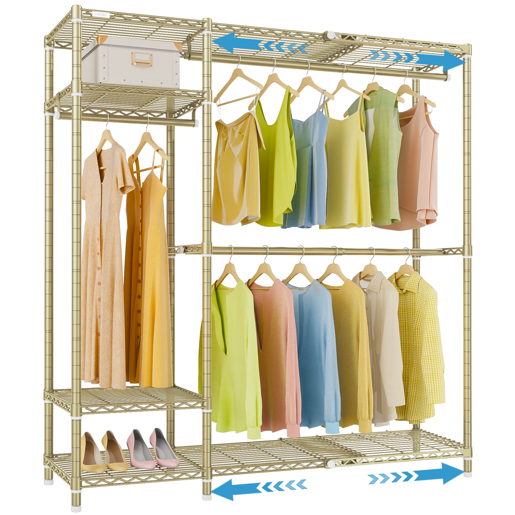 Clothes Rack Update VIPEK X20 Expandable Clothes Rack, Gold