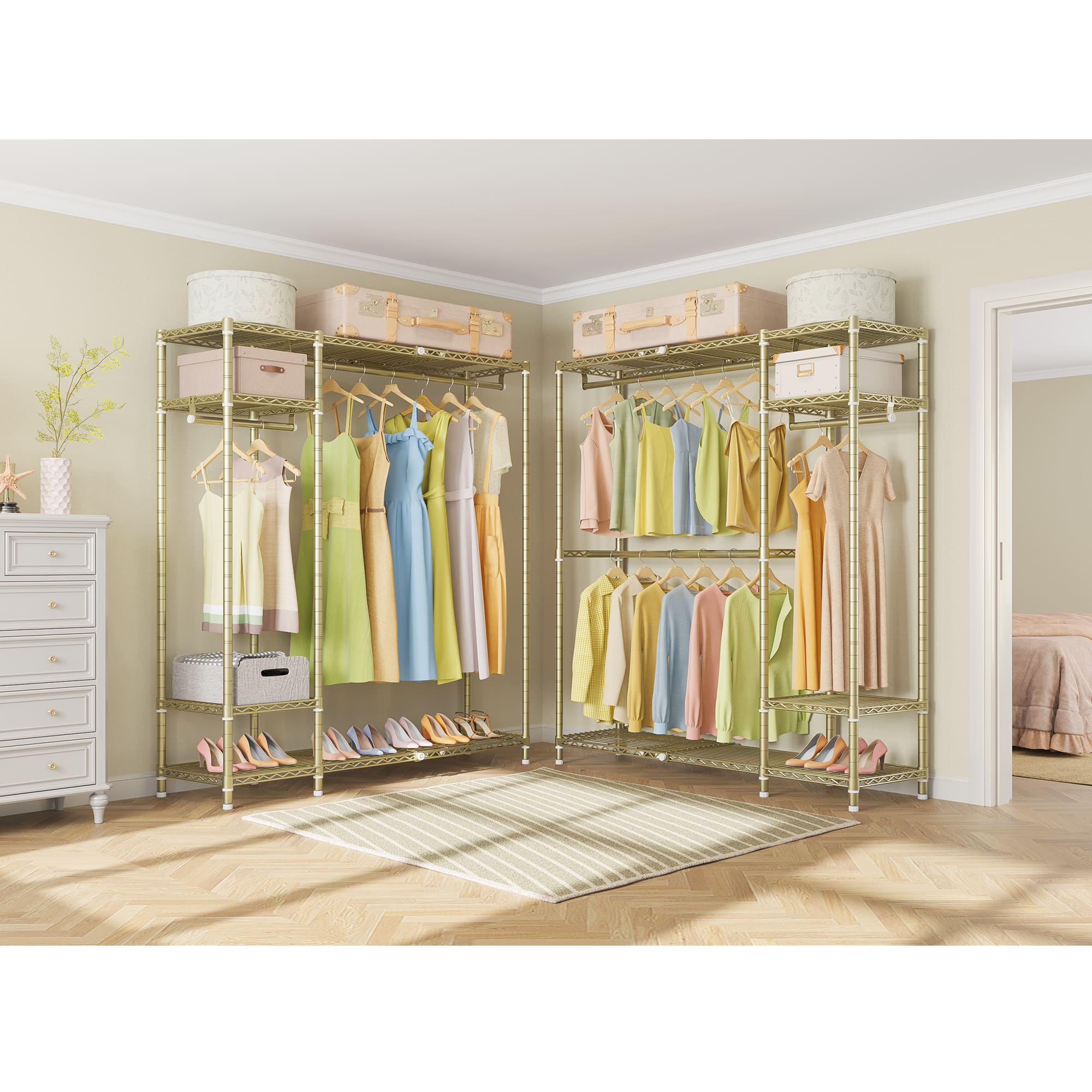 VIPEK X20 Expandable Clothes Rack - Gold