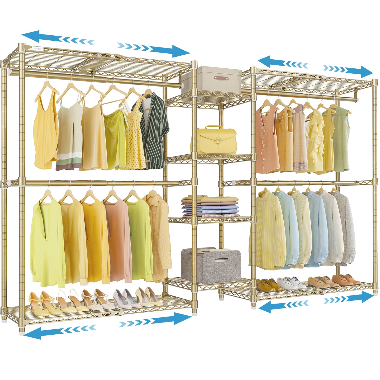 VIPEK X3 Expandable Clothes Rack - Gold