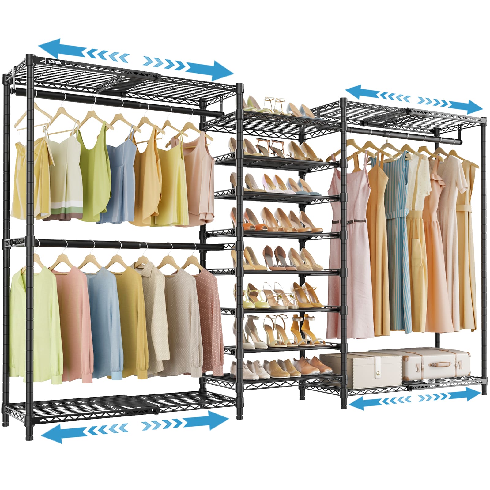 VIPEK S3X Expandable Clothes Rack with Shoe Storage