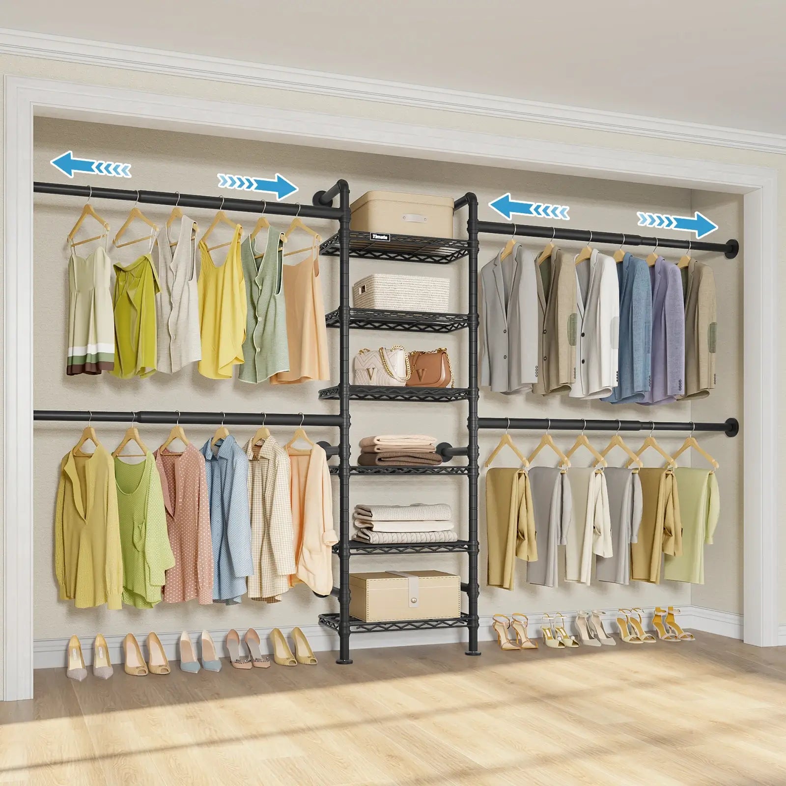Timate S3X Wall Mounted Expandable Clothes Rack
