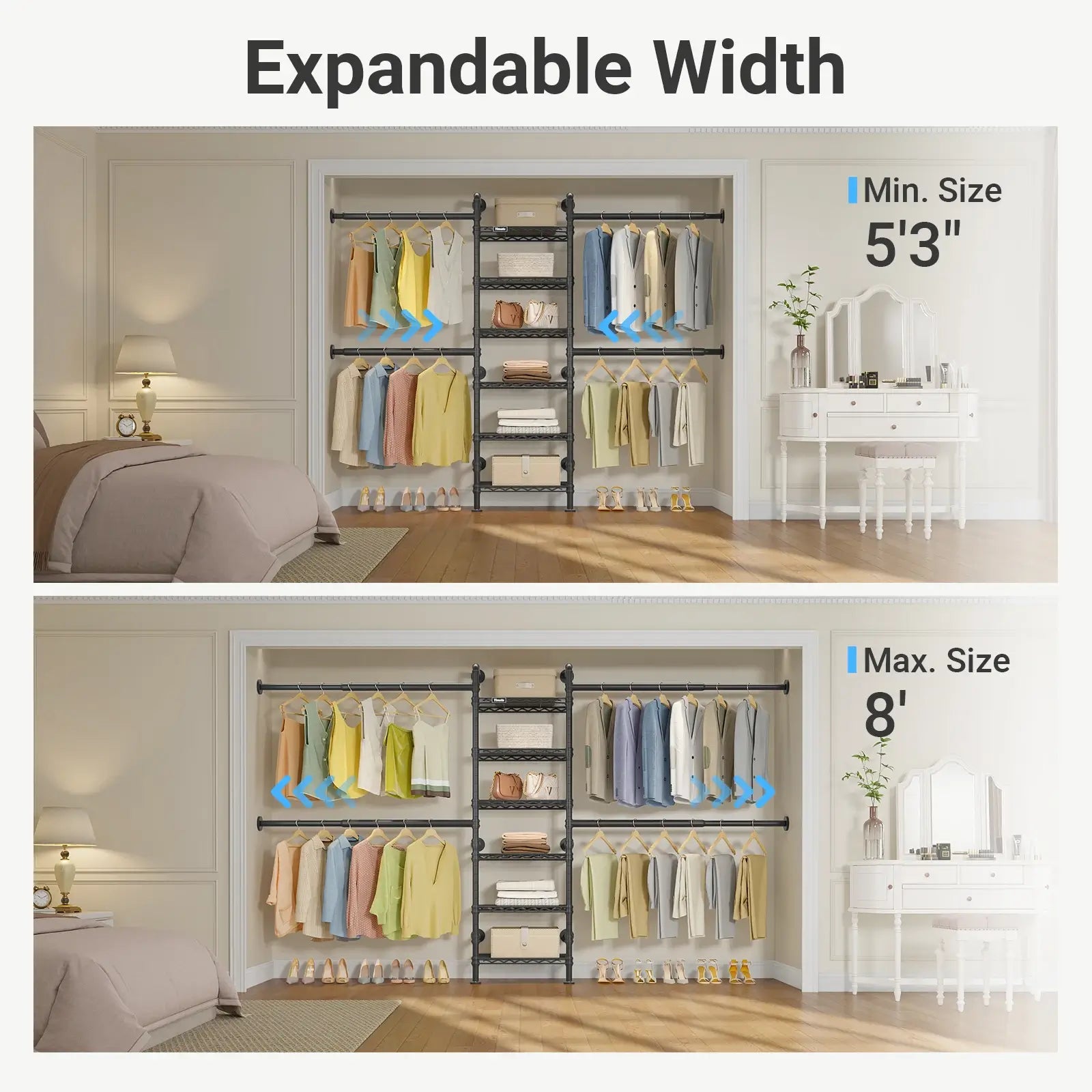 Timate S3X Wall Mounted Expandable Clothes Rack
