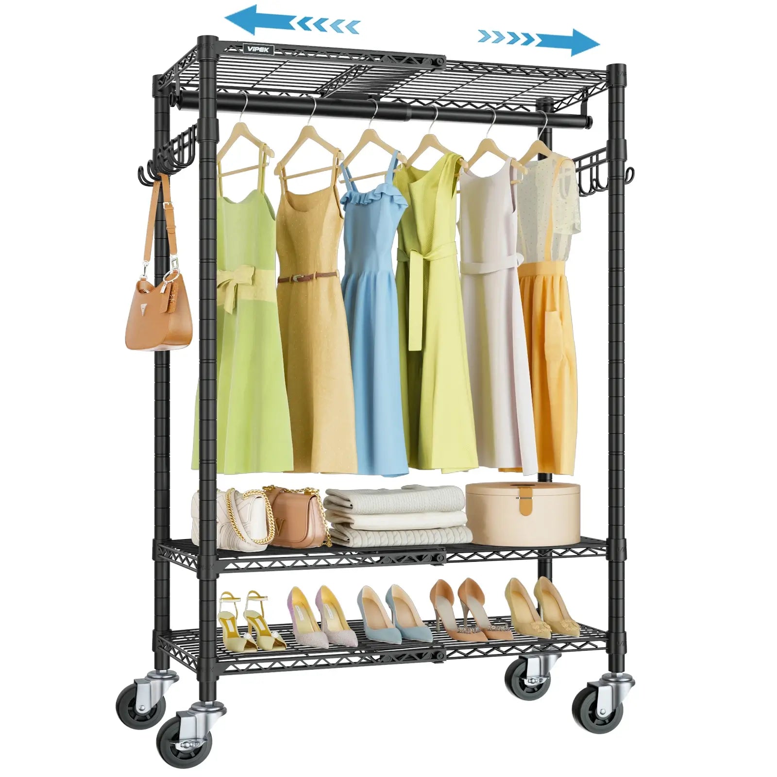 VIPEK R3X Expandable Rolling Clothes Rack