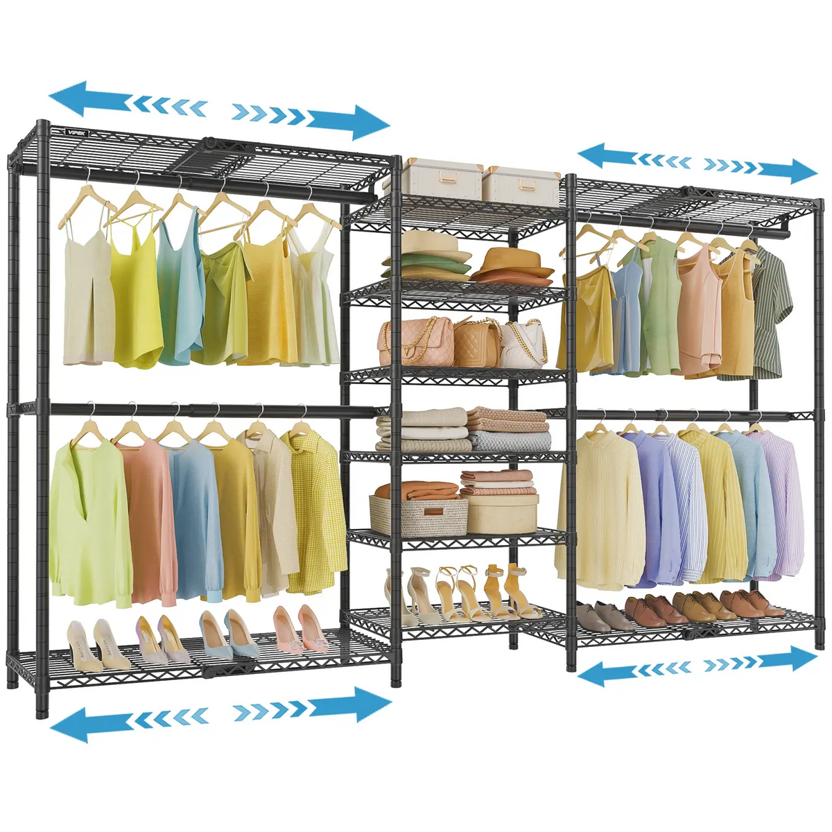 VIPEK X3 Plus Expandable Clothes Rack, Black