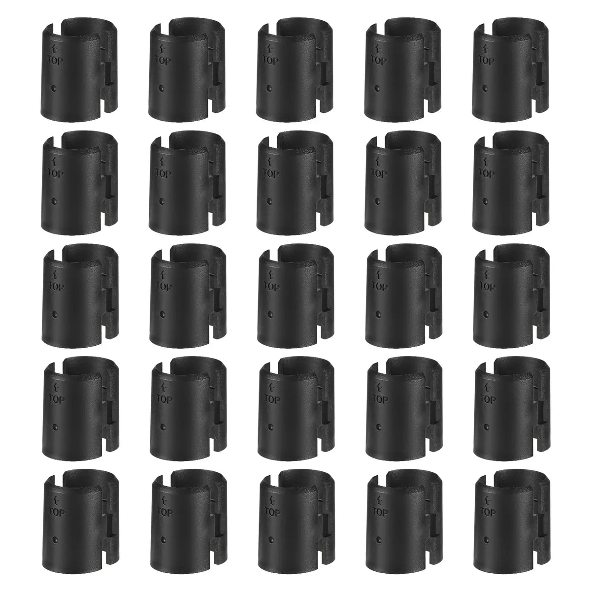 VIPEK 50pcs Wire Shelf Clips for 3/4'' Post, 25 Pairs, Black