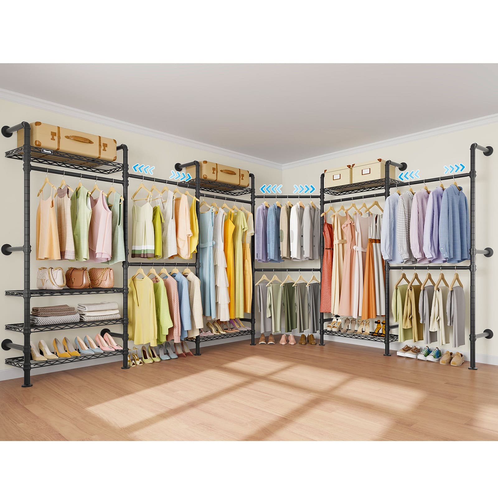 Timate L6 Wall Mounted Expandable Clothes Rack