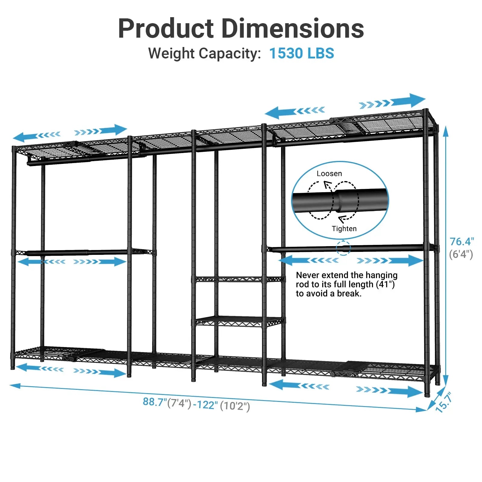 VIPEK X4 Expandable Clothes Rack