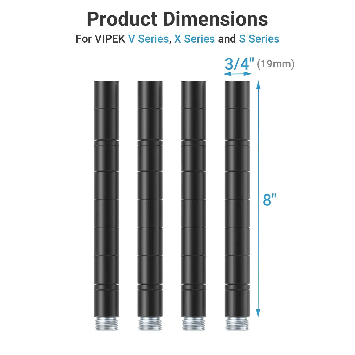 Threaded Wire Shelf Posts VIPEK 8