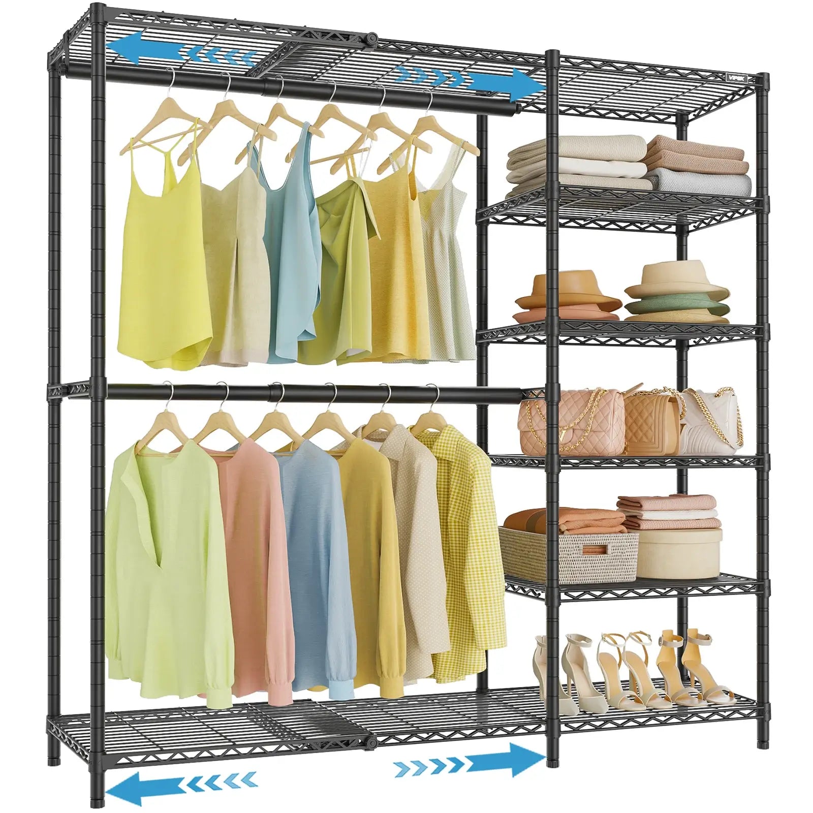 VIPEK X2 Plus Expandable Clothes Rack, Black