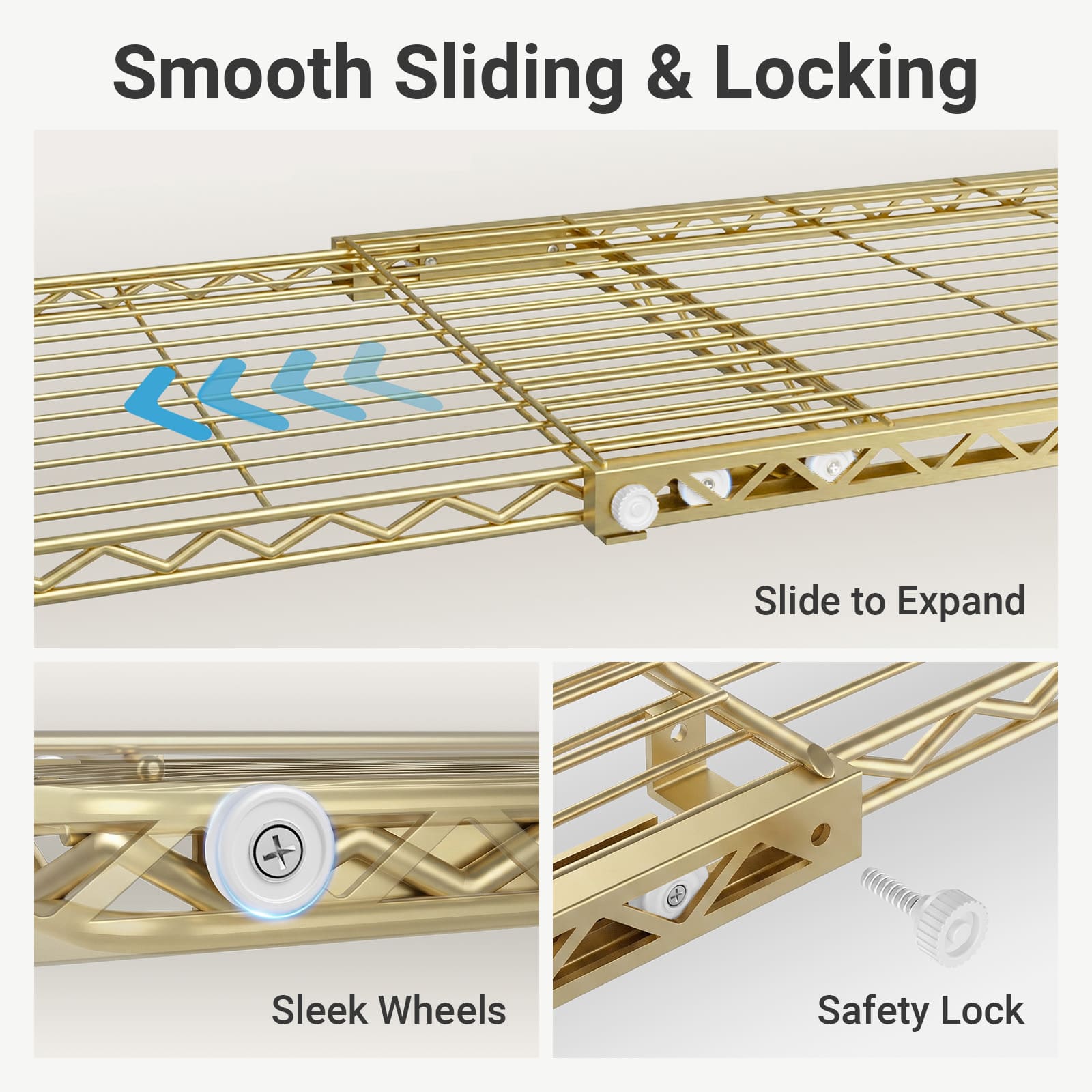 VIPEK X20 Expandable Clothes Rack - Gold