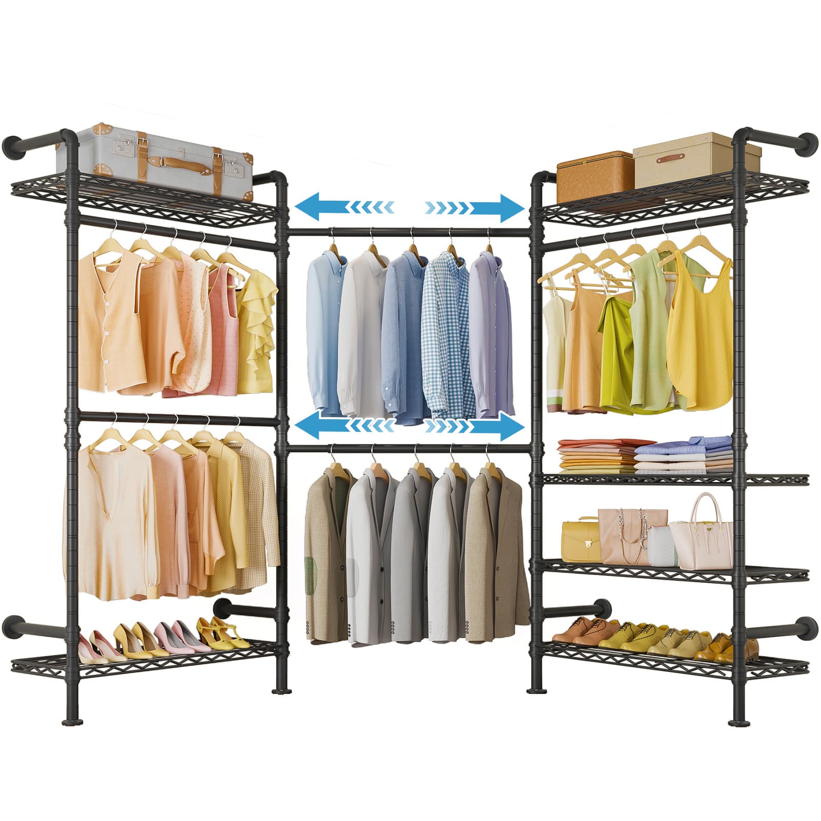 Timate L3 Wall Mounted Expandable Clothes Rack