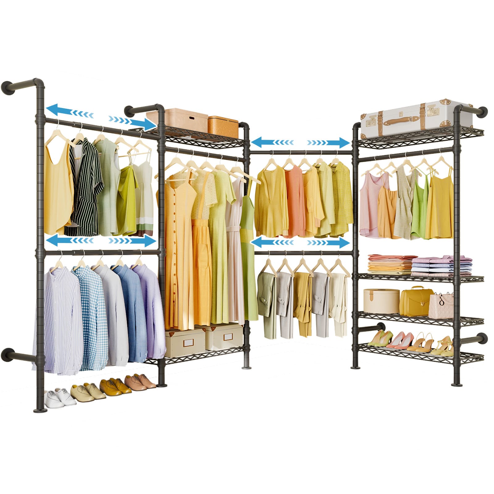Timate L4 Wall Mounted Expandable Clothes Rack
