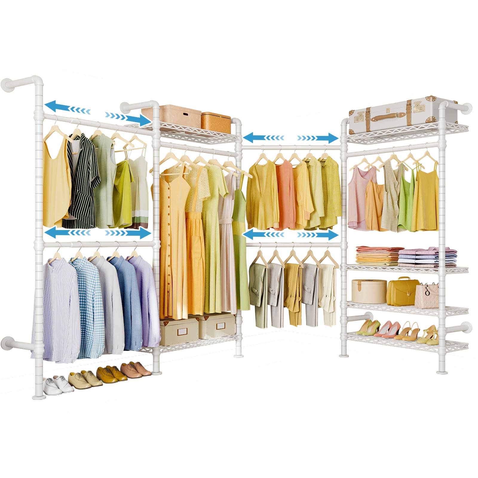 Timate L4 Wall Mounted Expandable Clothes Rack
