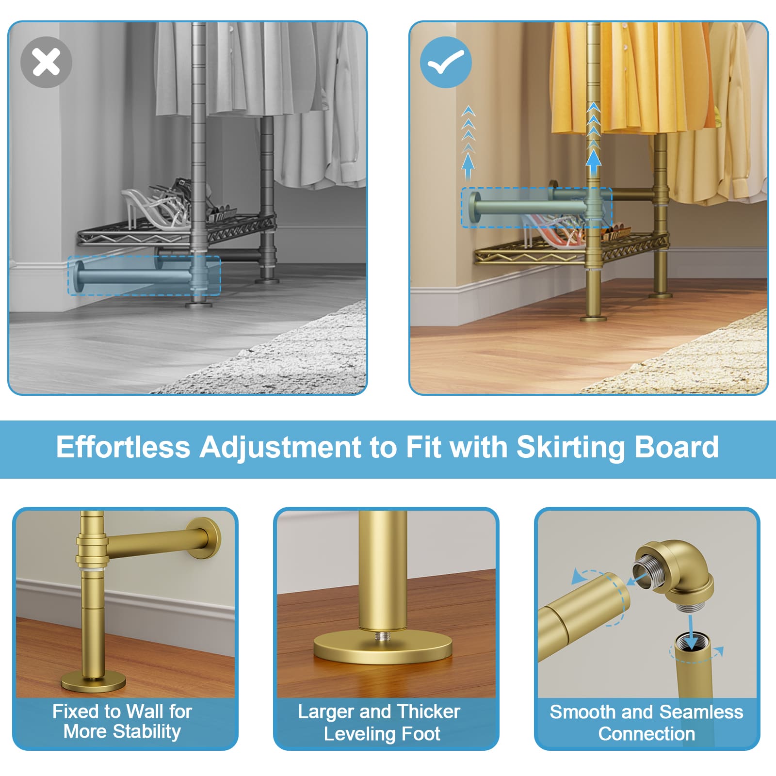 Timate L4 Wall Mounted Expandable Clothes Rack