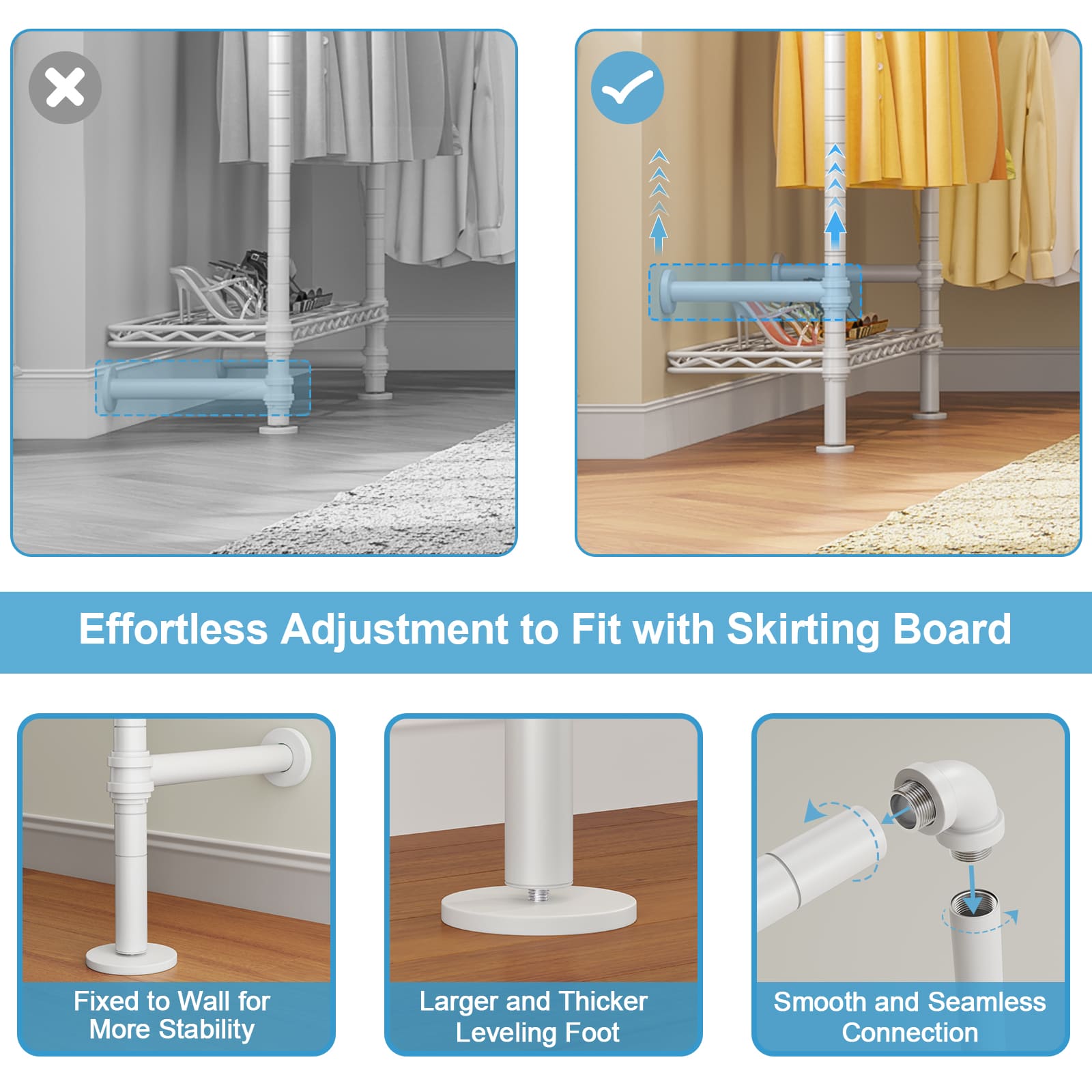 Timate L4 Wall Mounted Expandable Clothes Rack