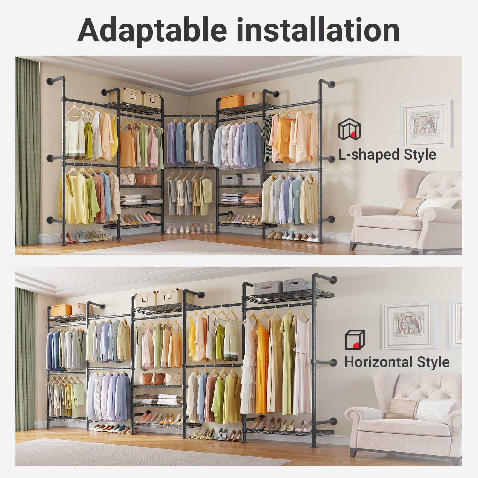 Timate F5 Wall Mounted Expandable Clothes Rack