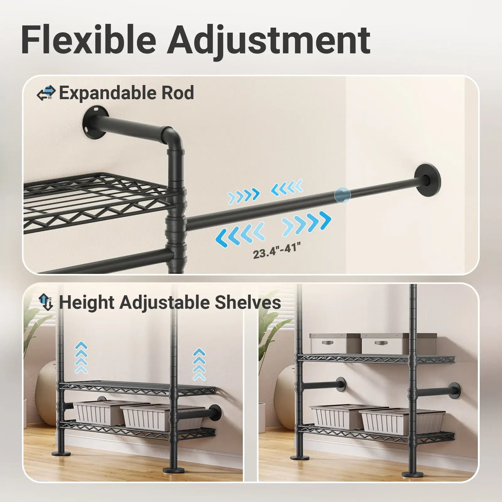 Timate S3X Wall Mounted Expandable Clothes Rack