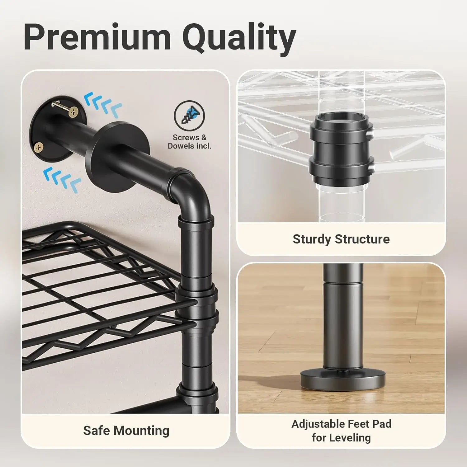 Timate S3X Wall Mounted Expandable Clothes Rack