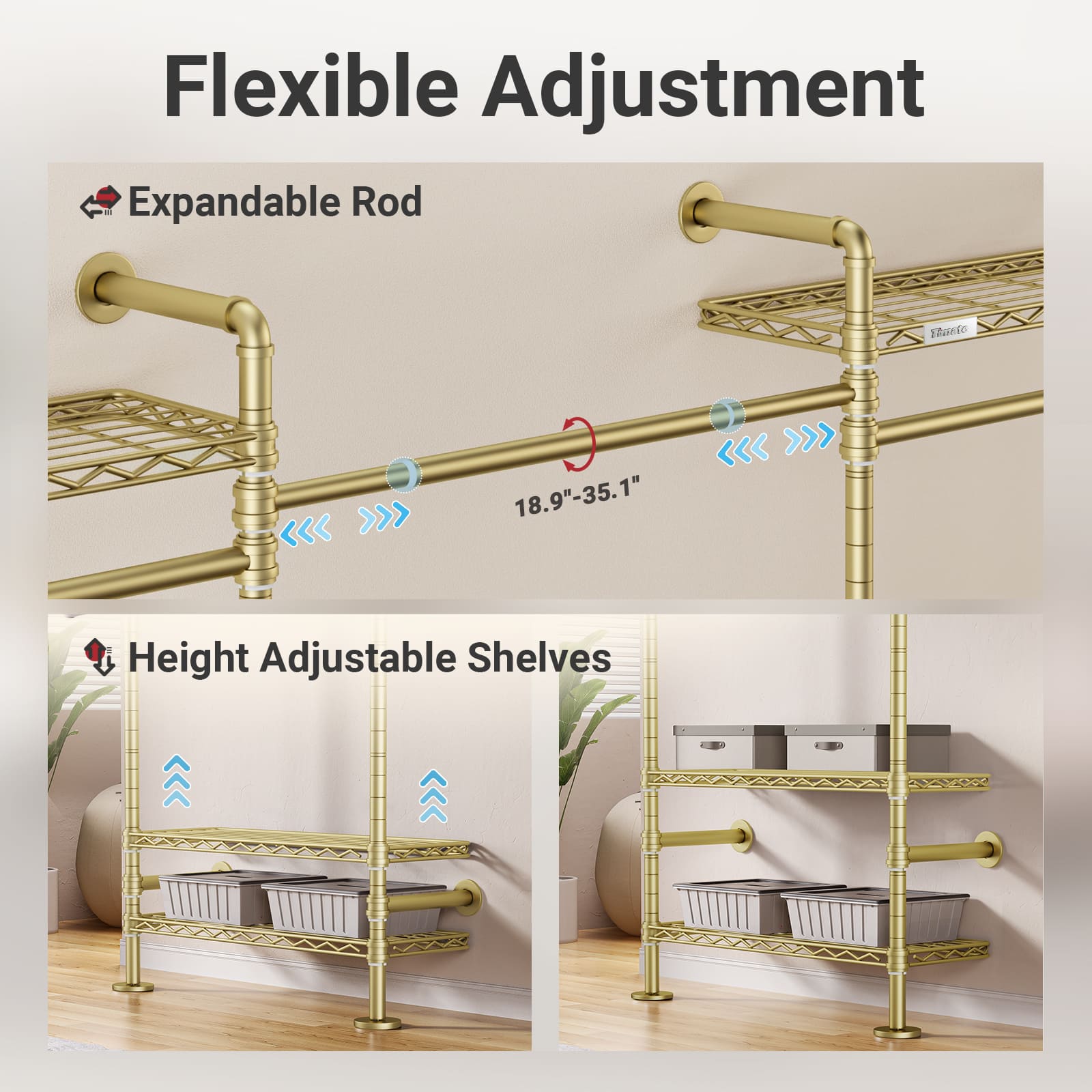 Timate L4 Wall Mounted Expandable Clothes Rack