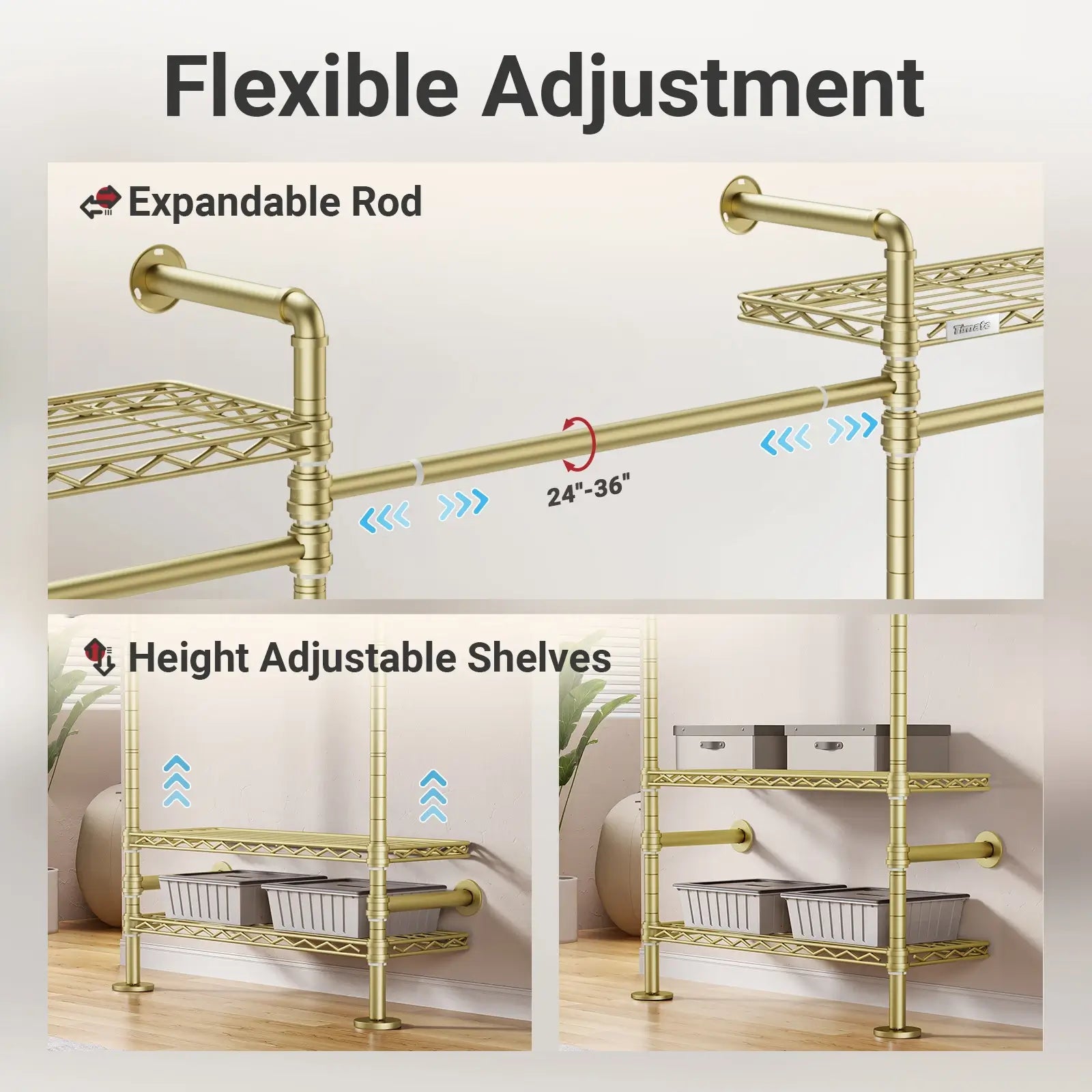 Timate L3 Wall Mounted Expandable Clothes Rack
