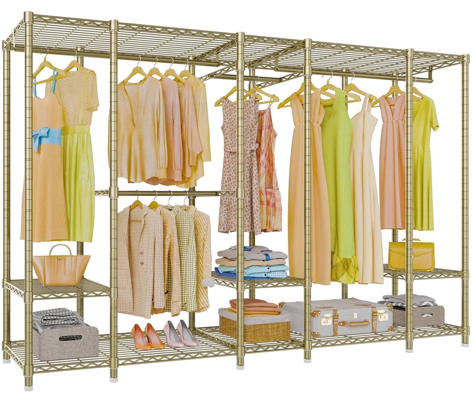VIPEK V50 Clothes Rack, Gold