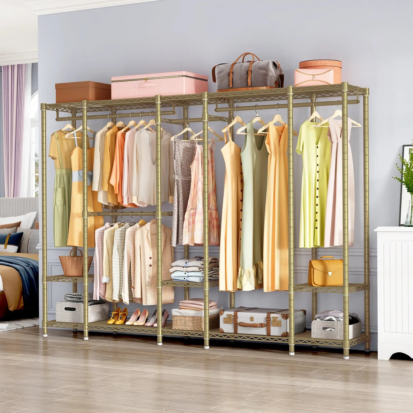 VIPEK V50 Clothes Rack, Gold