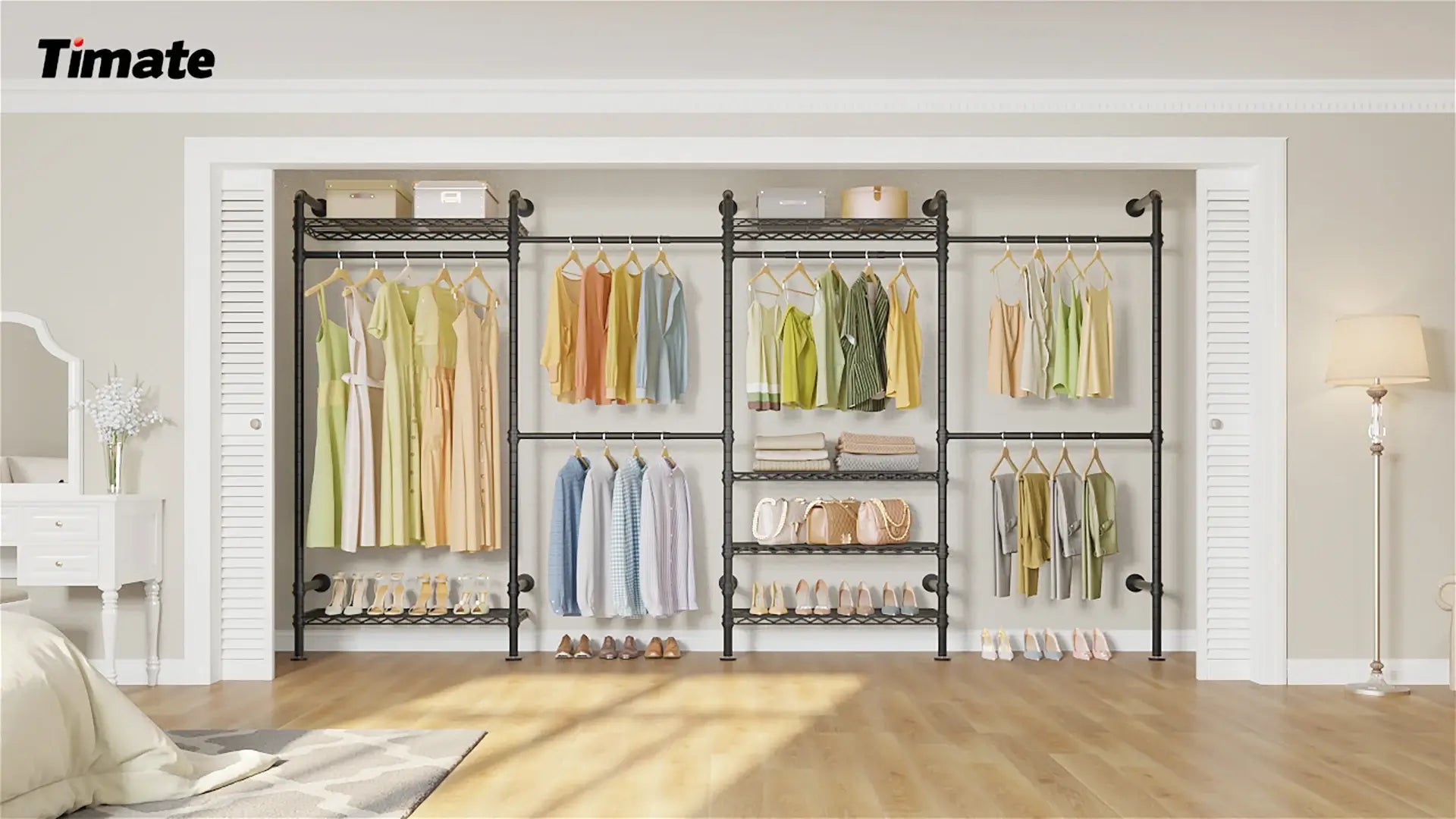 Timate F4 Wall Mounted Expandable Clothes Rack